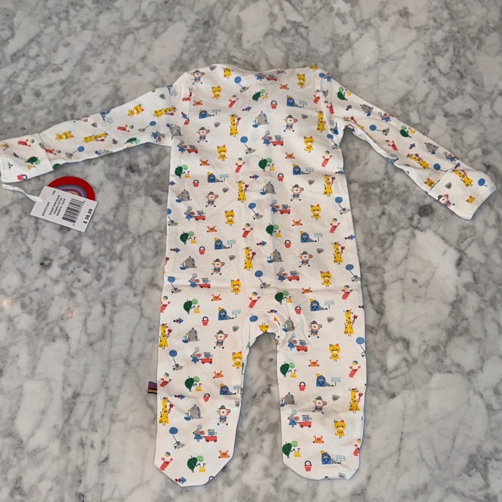 NWT MAGNETIC ME ORGANIC COTTON FUN FOOTIE 3/6M - Picture 3 of 3